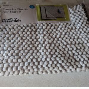 Room Essentials Chenille Door Mat Set - Cream